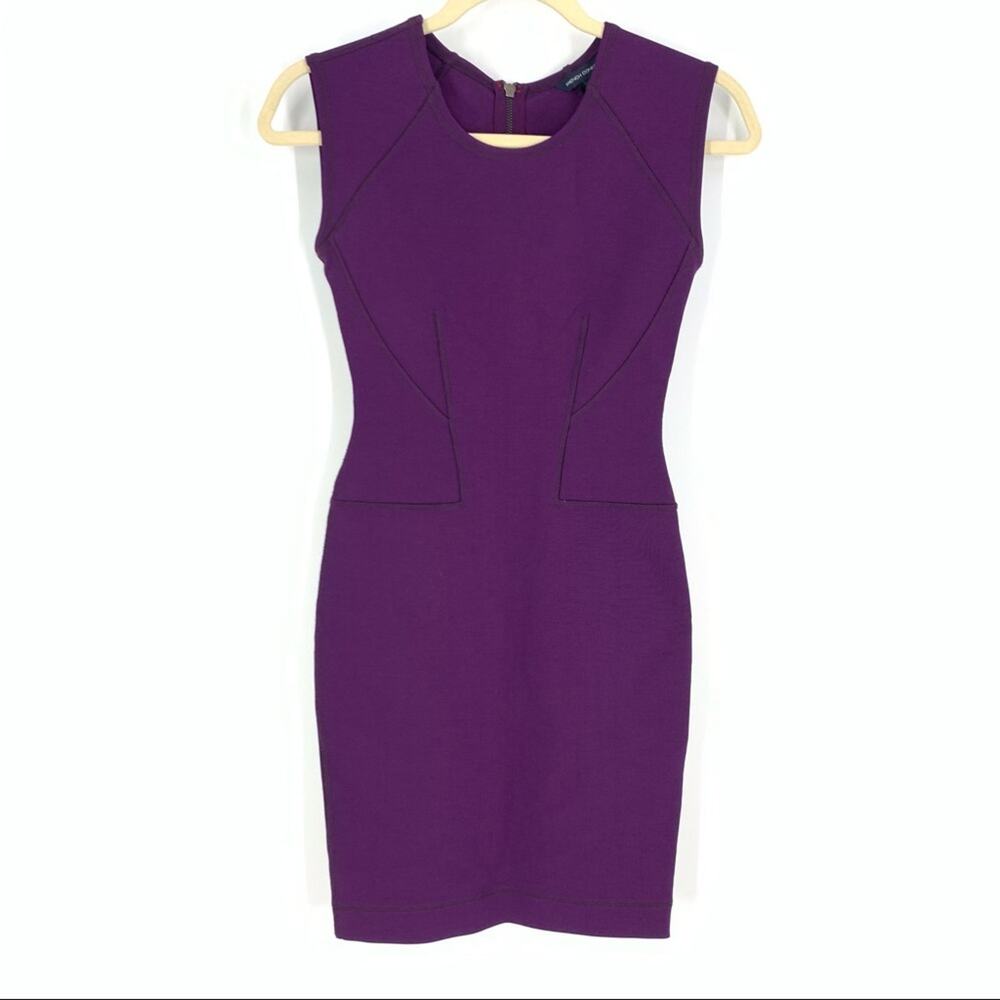 French Connection Purple Bodycon Dress Size 2‎